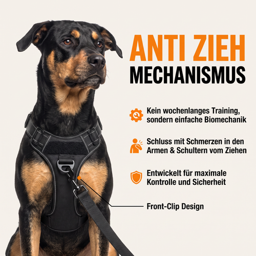 Calmaura Anti-Zug Hundegeschirr – mit Griff & Reflektoren