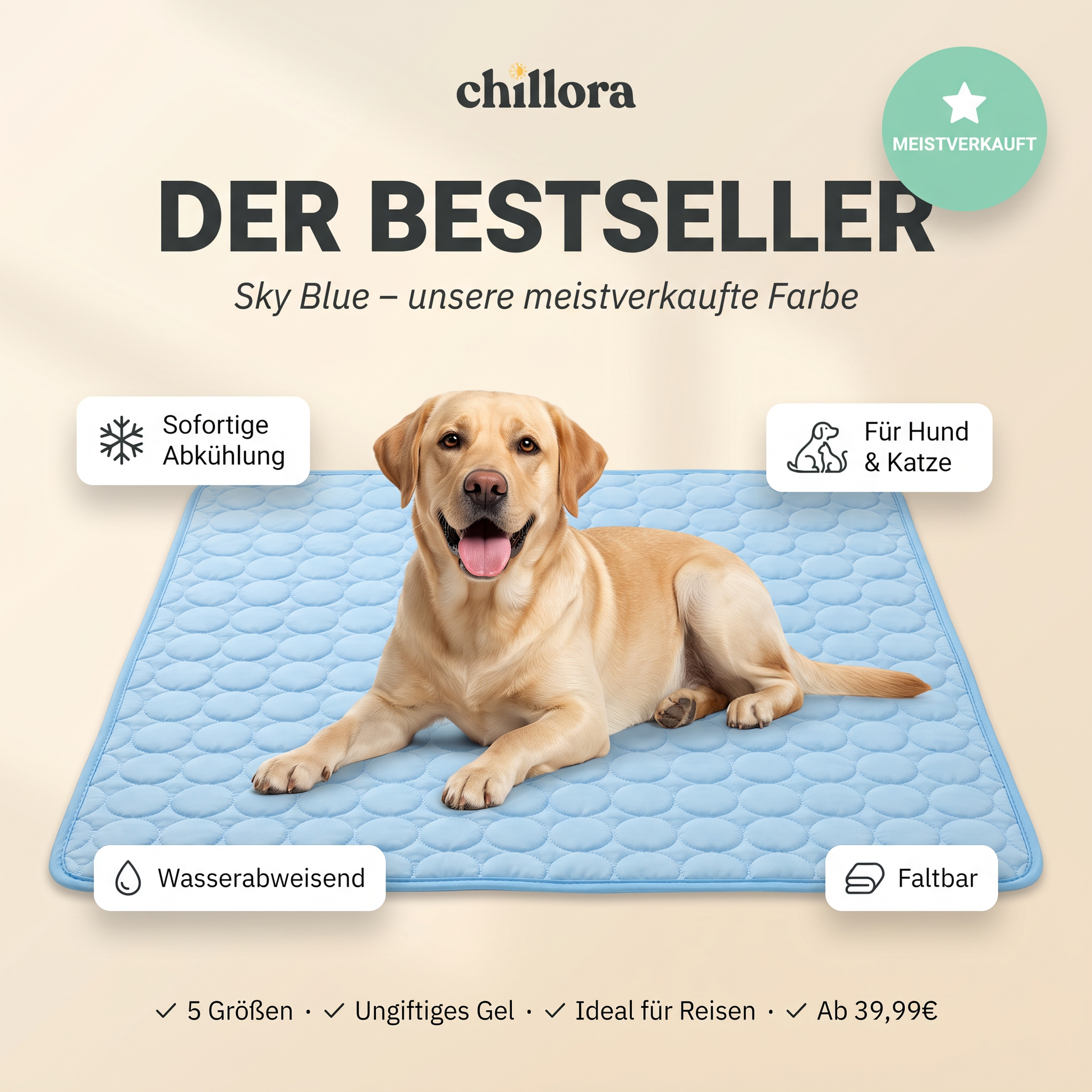 Frostaura Selbstkühlende Matte für Hunde & Katzen |