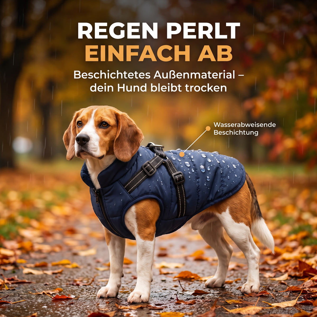 Wintaura Hundejacke – Winterjacke mit integriertem Geschirr